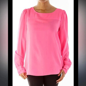 J. Crew - Leightweight Long Sleeve Hot Pink Blouse - Size XS